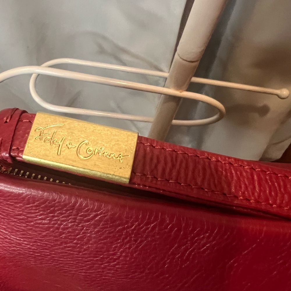 Foley + Corinna Red Crossbody Bag with Gold Hardware - Picture 3 of 14